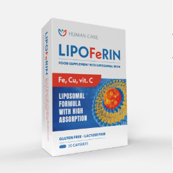 LipoFerin (Fe liposomal+Cu+VitC+VitB2) caps. N30 Human Care