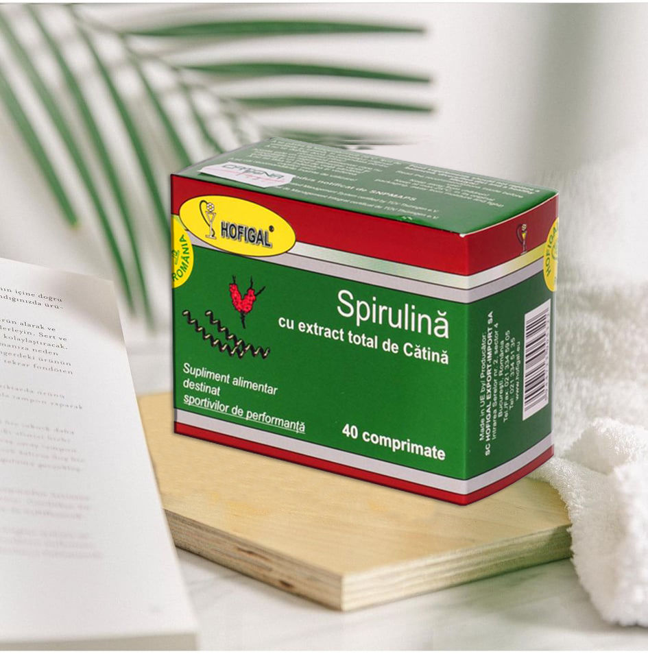 Spirulină cu extract total de cătină - optimizează funcţiile organismului